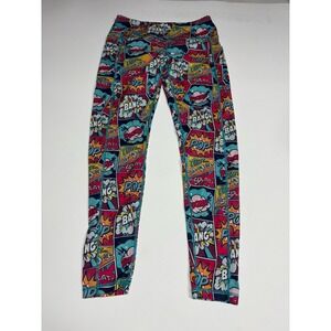 Constantly Varied Gear CVG Knockout Comic Strip Pocket Leggings Size Large